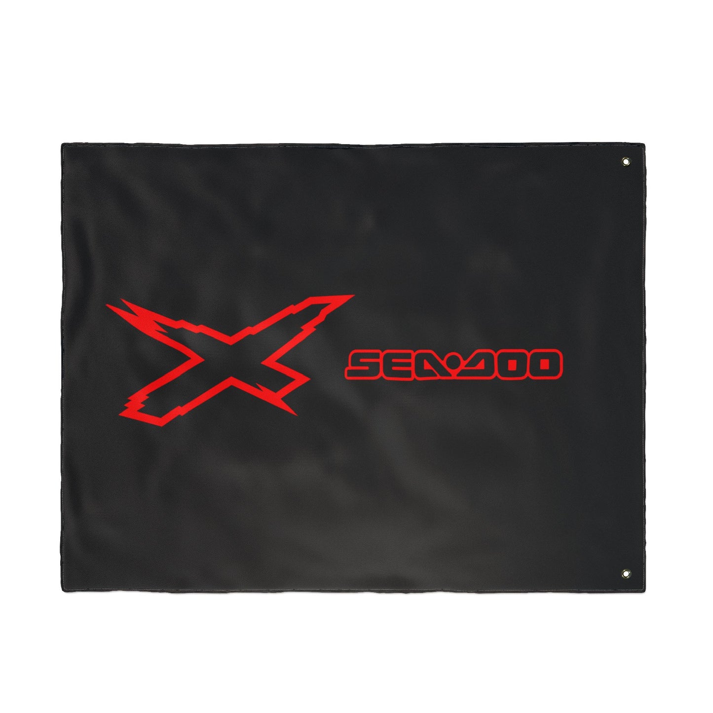 Sea‑Doo X Performance Flag — Double‑Sided Black & Red PWC Banner
