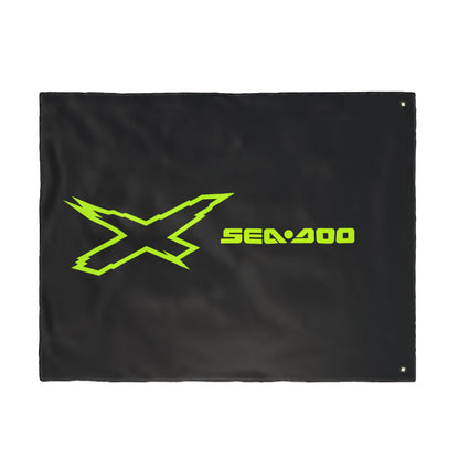 Sea‑Doo X-Team Performance Flag — Double‑Sided Manta Green Watersports Banner