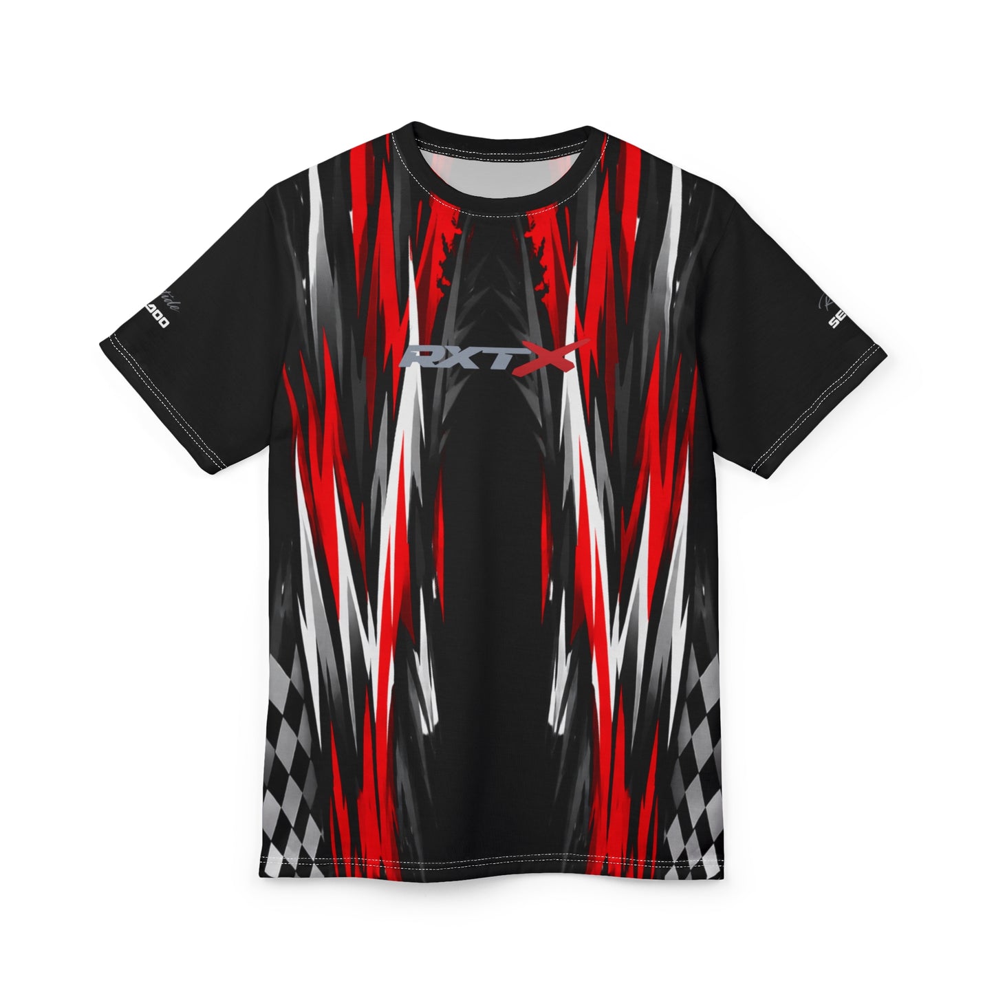 SeaDoo RXTX Racing Graphic Tee — Red & Black All-Over Print