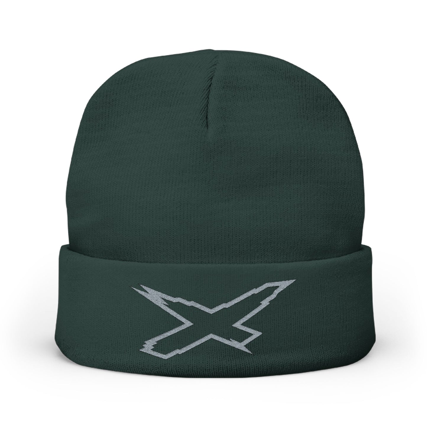 X-Team Knit Beanie — Embroidered Winter Hat Steel Grey