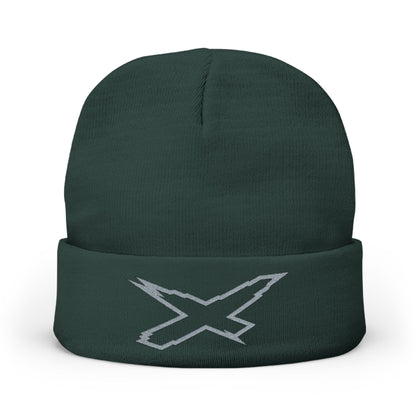 X-Team Knit Beanie — Embroidered Winter Hat Steel Grey