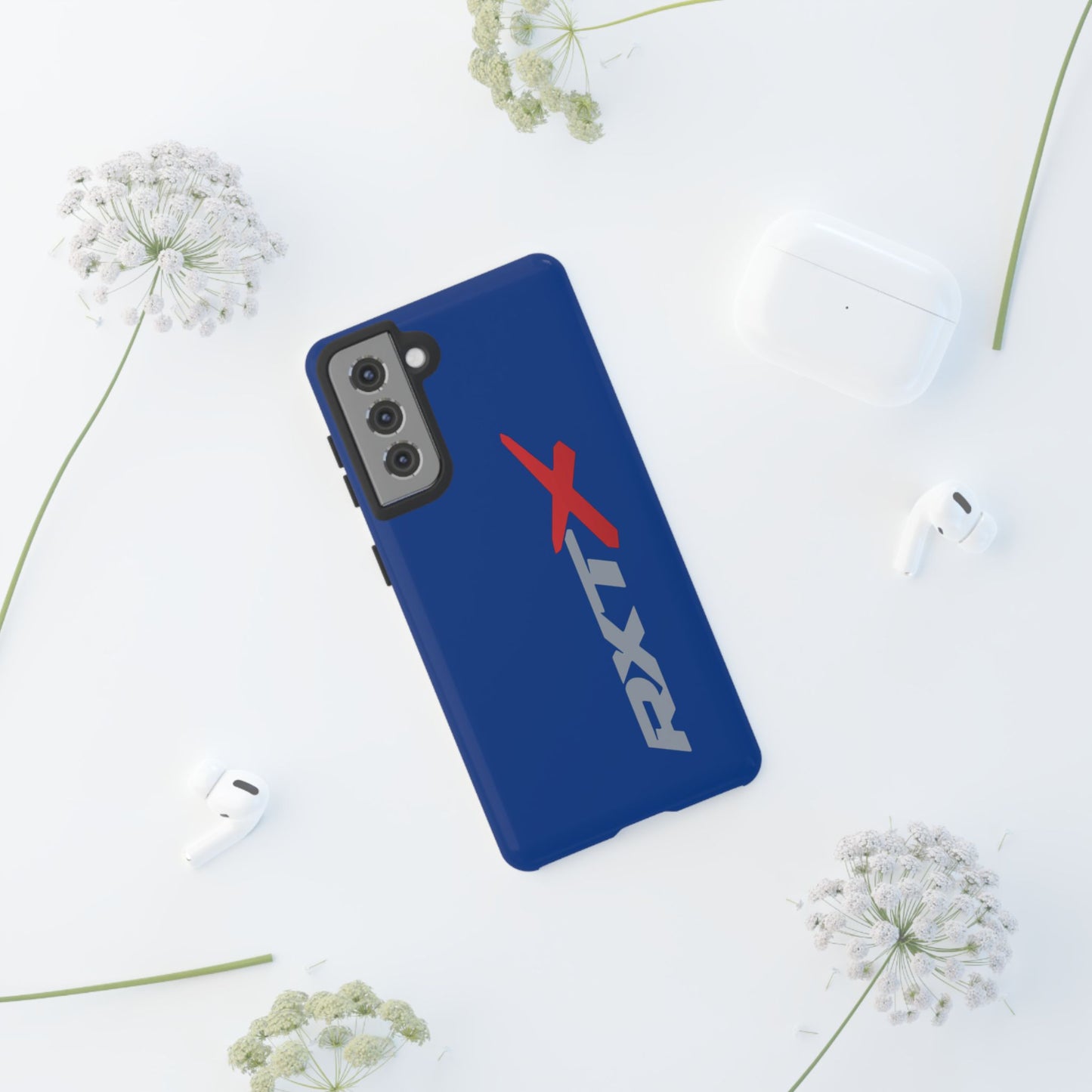 RXTX Tough Phone Case Protective Cover - iPhone Samsung Google Pixel Dark Blue