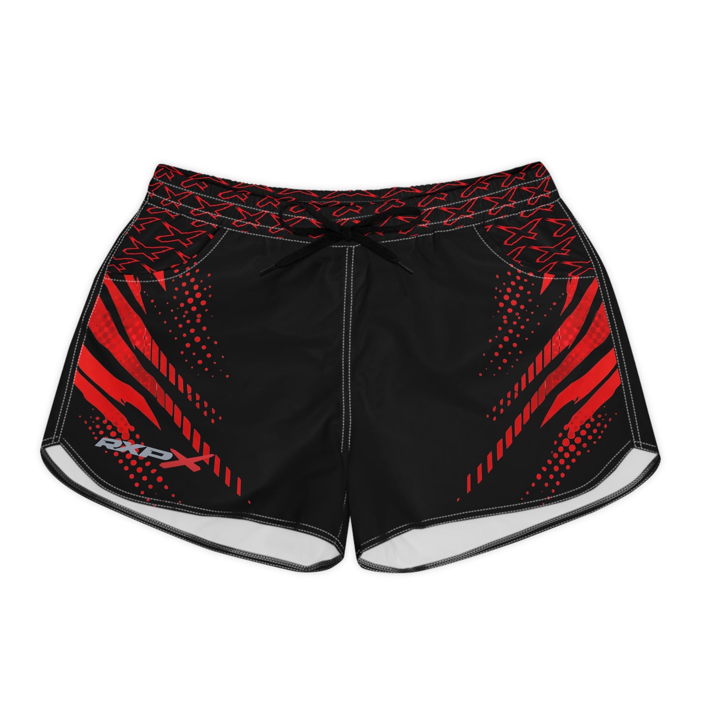 SeaDoo RXPX X-Team Women's Athletic Shorts — Dynamic Stripe Swim Shorts Red