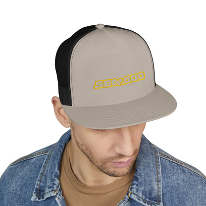 Sea-Doo Embroidered Trucker Hat — Retro Watersports Cap Yellow