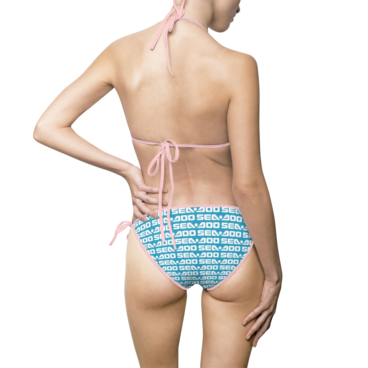 SeaDoo Turquoise Pattern Bikini Swimsuit | Triangle Tie-Side Bikini