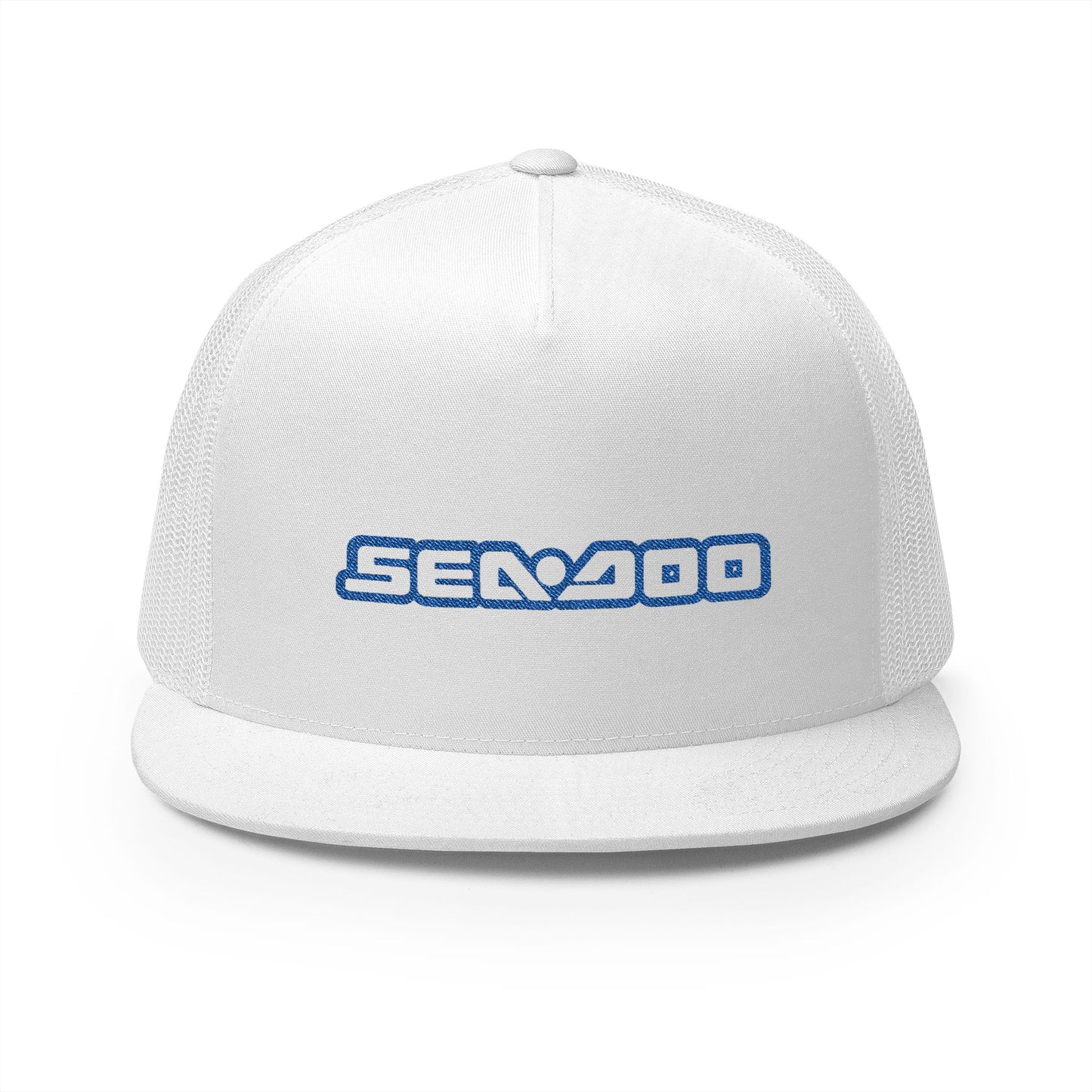 Sea-Doo Embroidered Trucker Hat — Retro Watersports Cap Blue