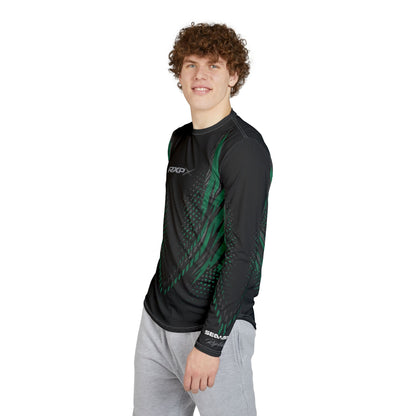 Men's SeaDoo RXPX X-Team Performance UPF Protection UV Long Sleeve Shirt — Apex Racing Green & Carbon Fiber