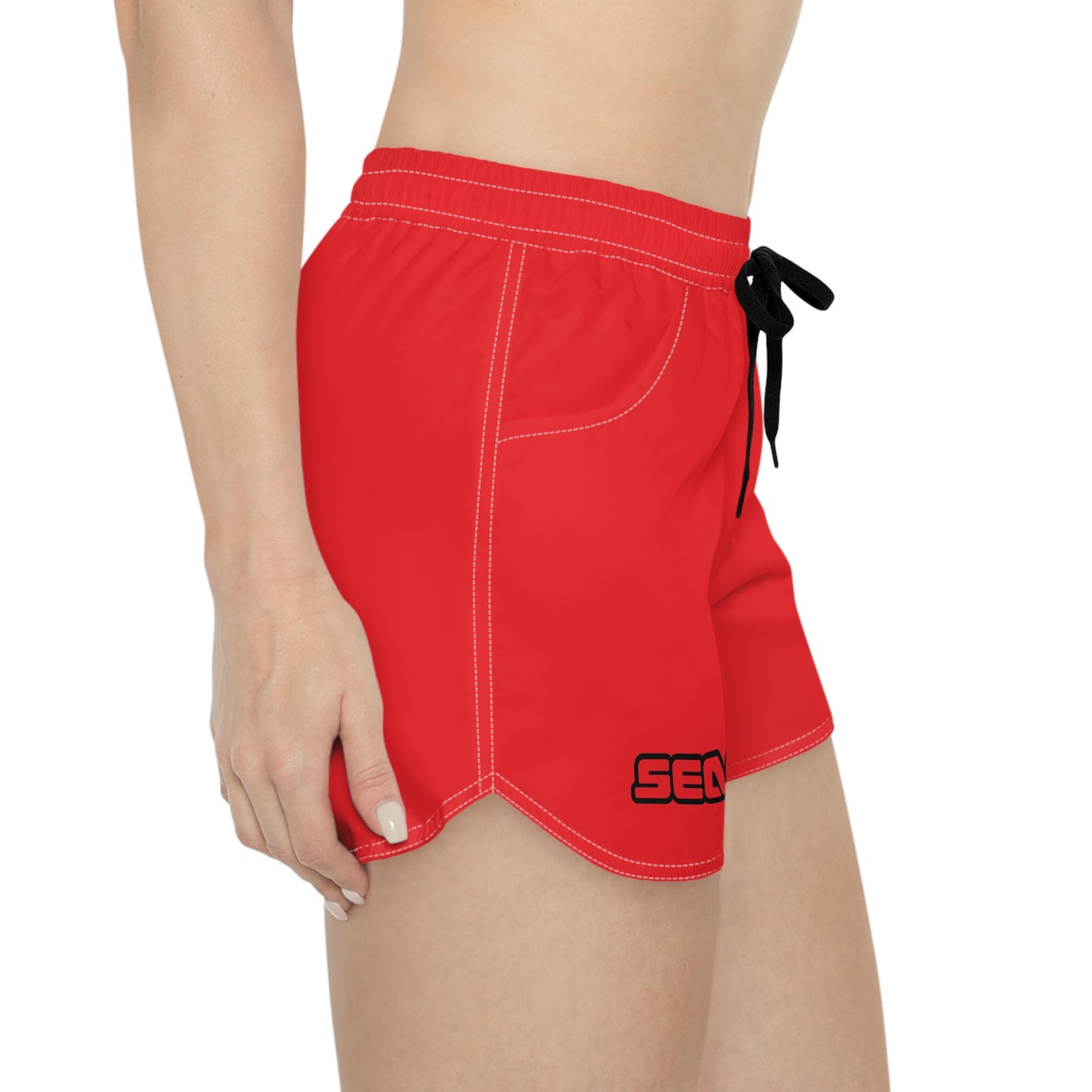 SeaDoo Performance Swim Shorts Women's Beach Riding Shorts Red
