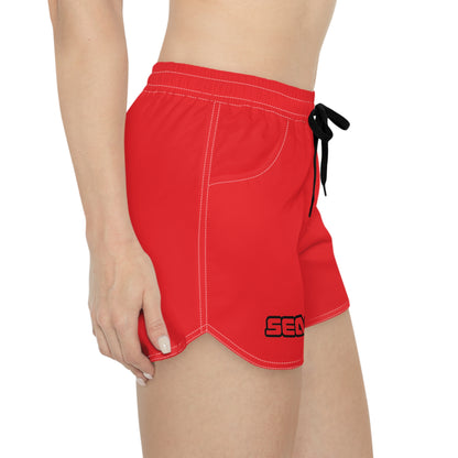 SeaDoo Performance Swim Shorts Women's Beach Riding Shorts Red