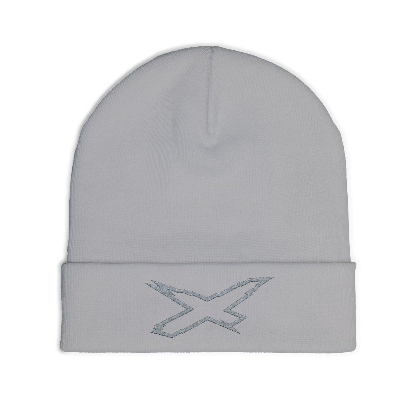 X-Team Knit Beanie — Embroidered Winter Hat Steel Grey