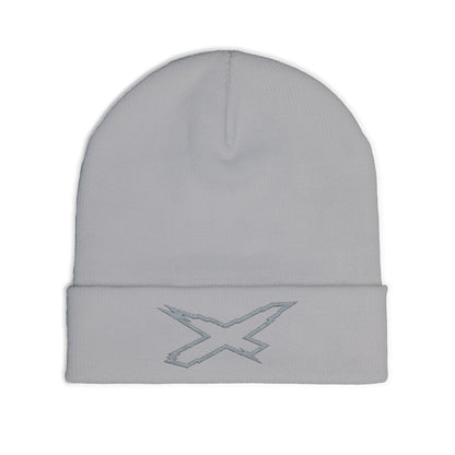 X-Team Knit Beanie — Embroidered Winter Hat Steel Grey