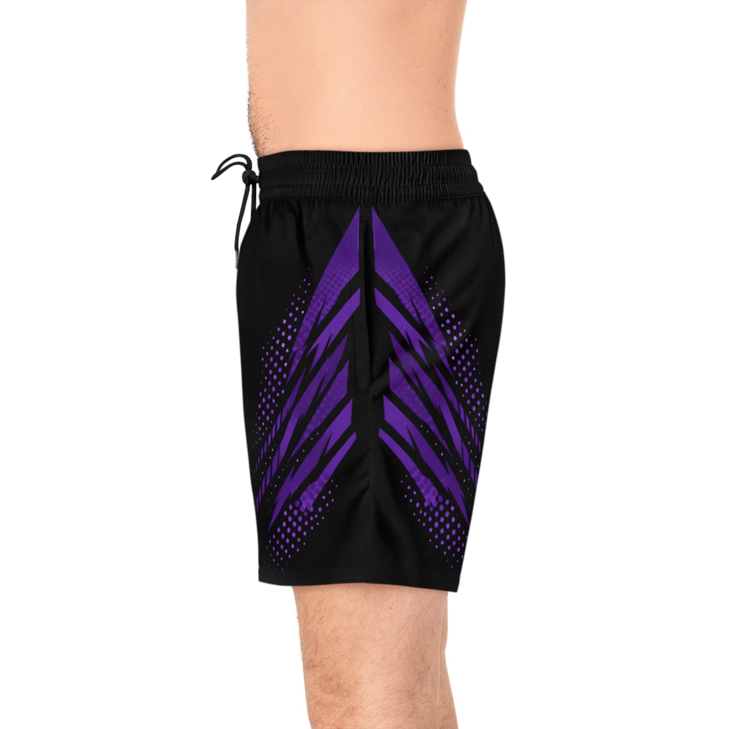 SeaDoo RXTX Swim Shorts — Black & Midnight Purple Mid-Length Boardshorts