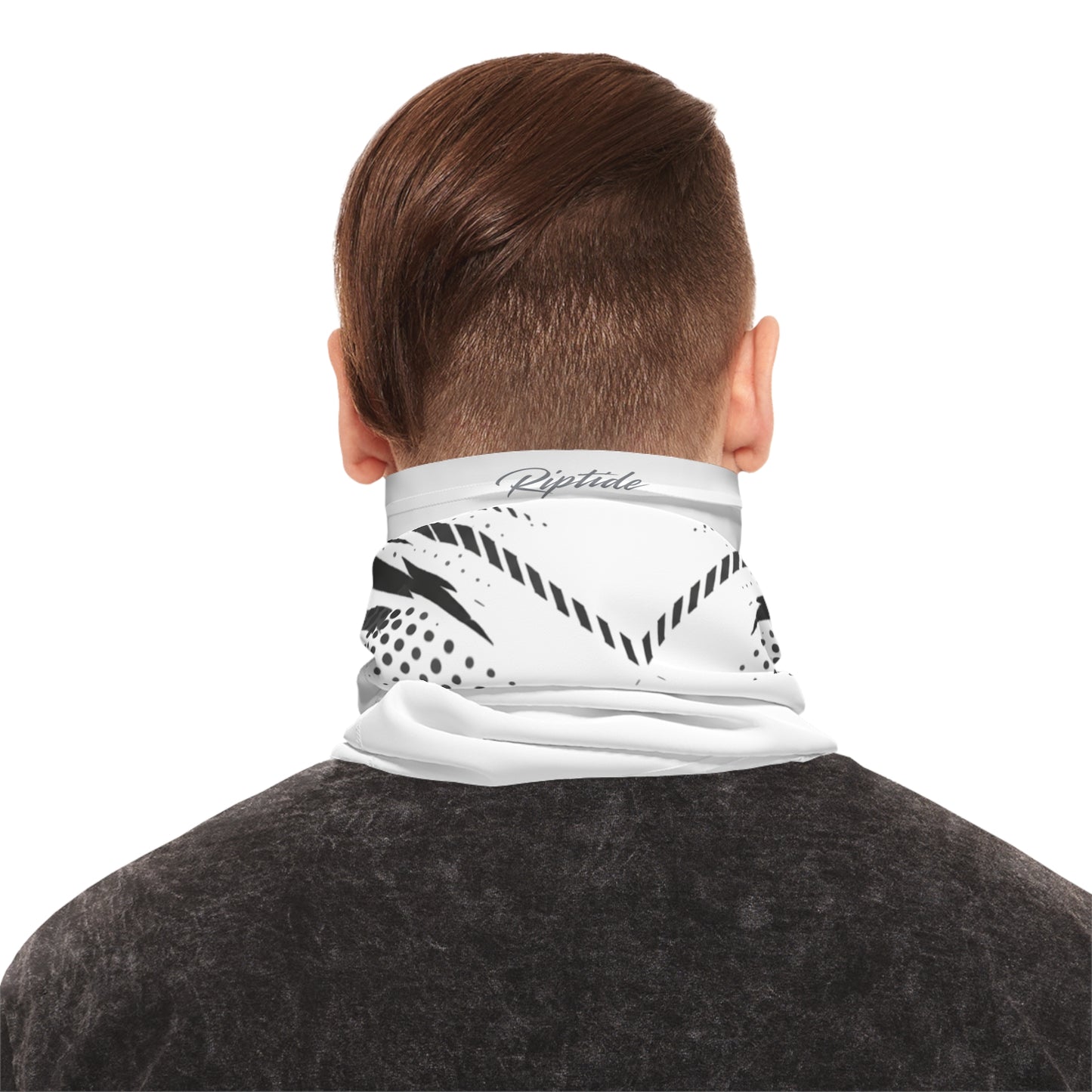 SeaDoo GTX Racing Neck Gaiter — Grey & White Midweight Face Shield Mask