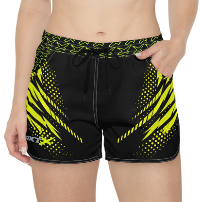 SeaDoo RXTX X-Team Women's Athletic Shorts — Dynamic Stripe Swim Shorts Manta Green