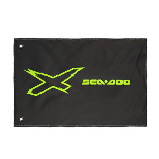 Sea‑Doo X-Team Performance Flag — Double‑Sided Manta Green Watersports Banner