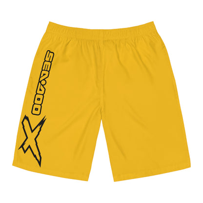 Men's X-Team Performance Board Shorts — Beach Swim Trunks Millenium Yellow