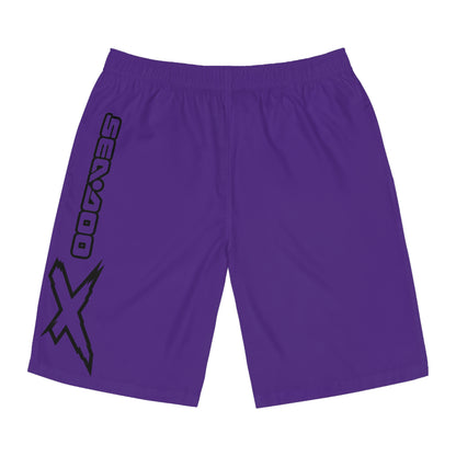 Men's X-Team Performance Board Shorts — Beach Swim Trunks Purple