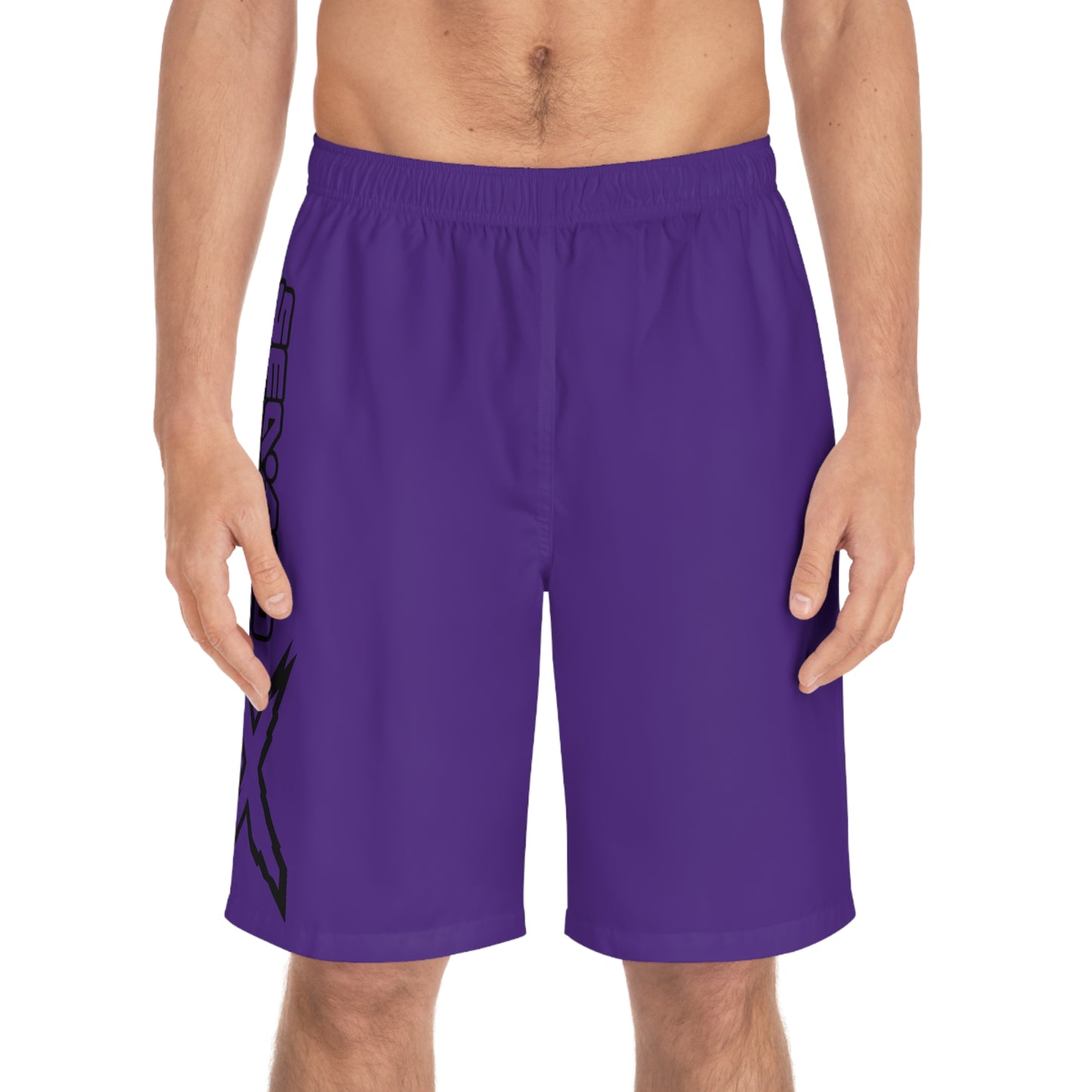Men's X-Team Performance Board Shorts — Beach Swim Trunks Purple