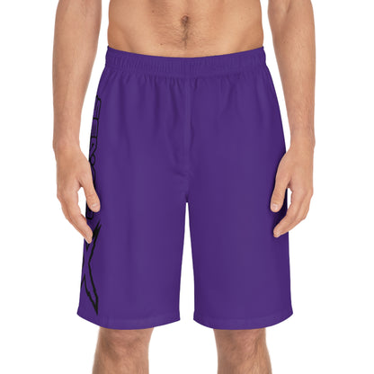 Men's X-Team Performance Board Shorts — Beach Swim Trunks Purple