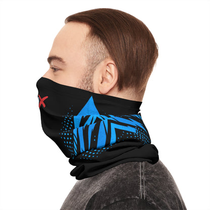 SeaDoo RXPX Racing Neck Gaiter — Gulfstream Blue & Black Midweight Face Shield Mask
