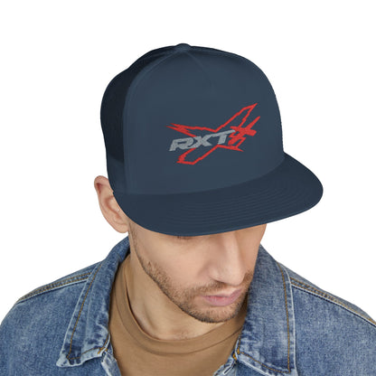 RXTX X-Team Embroidered Snap Back Trucker Cap - 5-Panel Mesh Hat Red