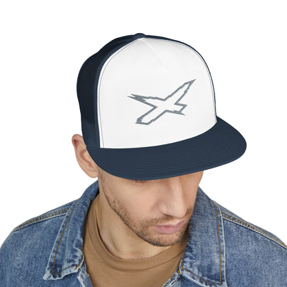 X-Team Performance Embroidered Trucker Cap — Mesh 5-Panel Hat Steel Grey