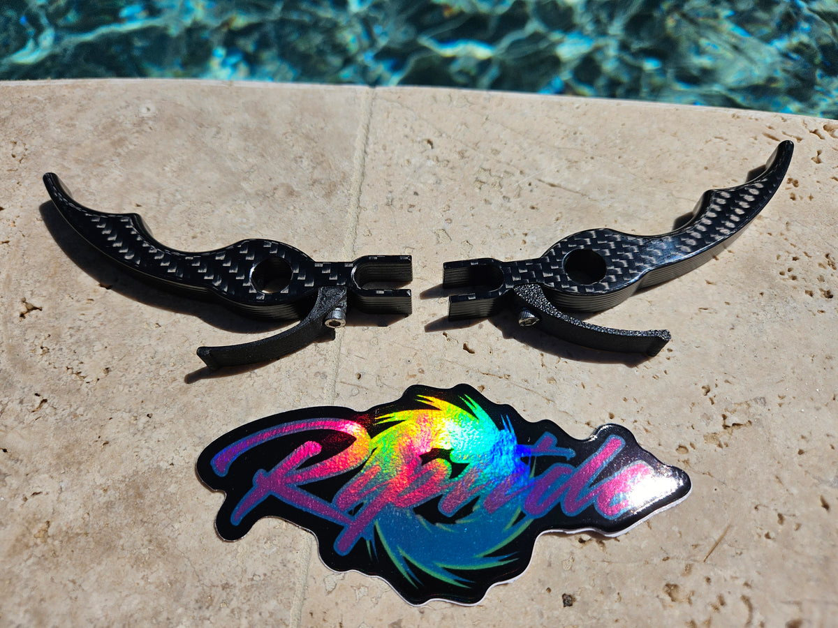 Billet Carbon Fiber Seadoo IBR Throttle & Brake/Reverse Levers Upgrade Trigger Set 2