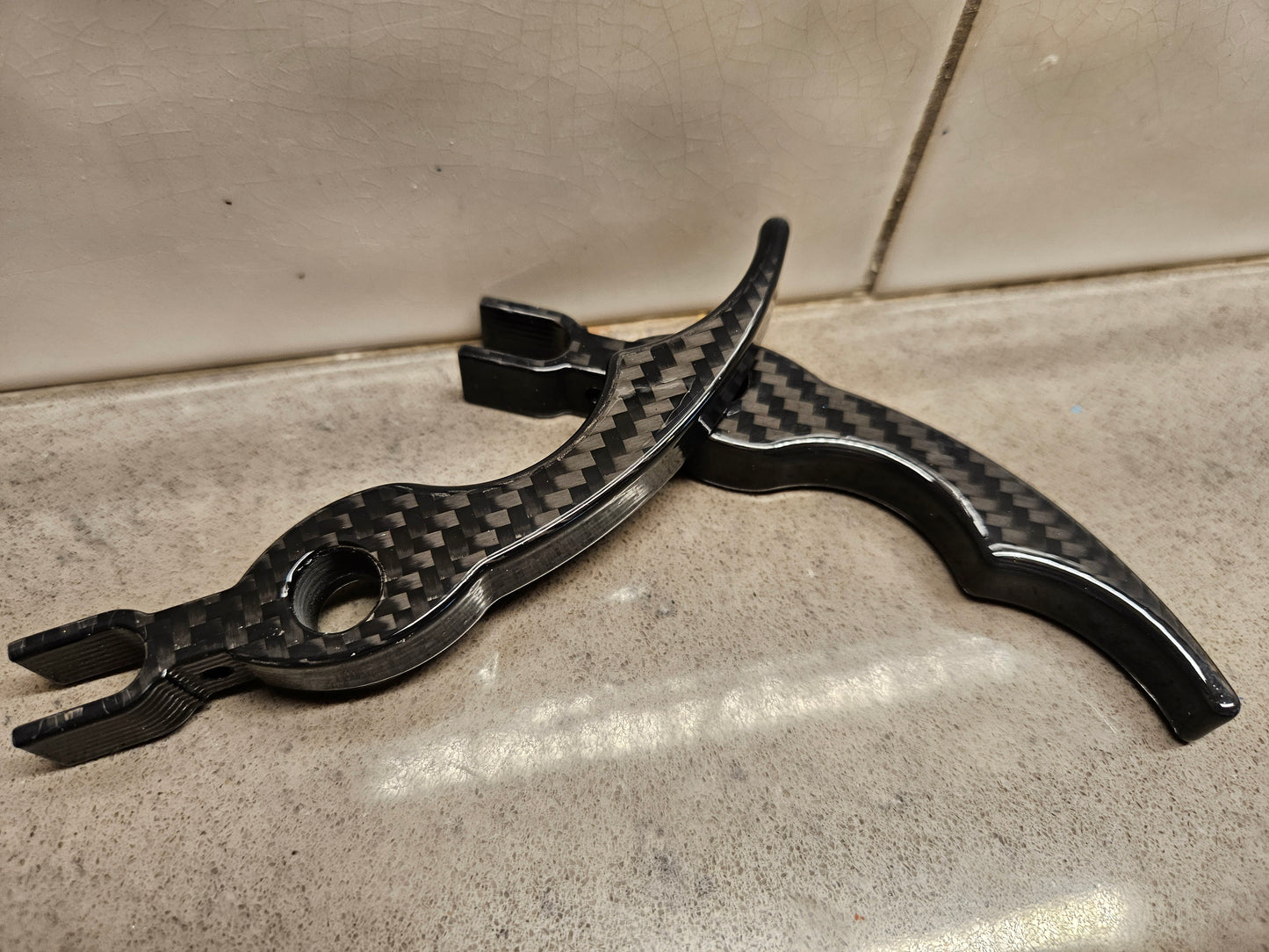 Billet Carbon Fiber Seadoo IBR Throttle & Brake/Reverse Levers Upgrade Trigger Set 2