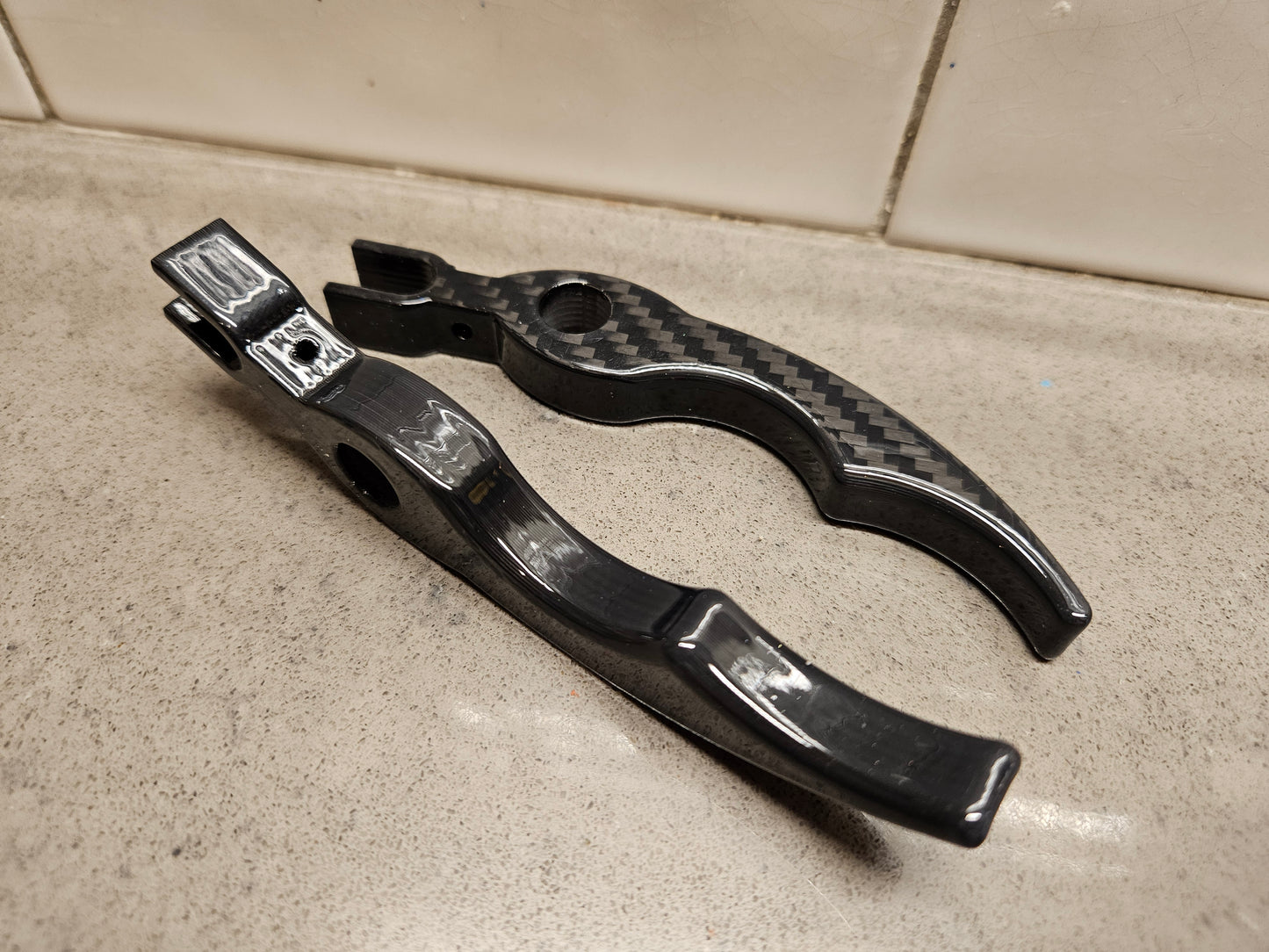 Billet Carbon Fiber Seadoo IBR Throttle & Brake/Reverse Levers Upgrade Trigger Set 2