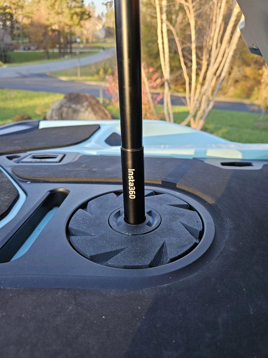 Seadoo Insta 360 Selfie Action Stick Camera Flush Twist Mount Rear Deck 2018+ GTI GTR RXTX Gtx Rxpx Wake Fish Go Pro